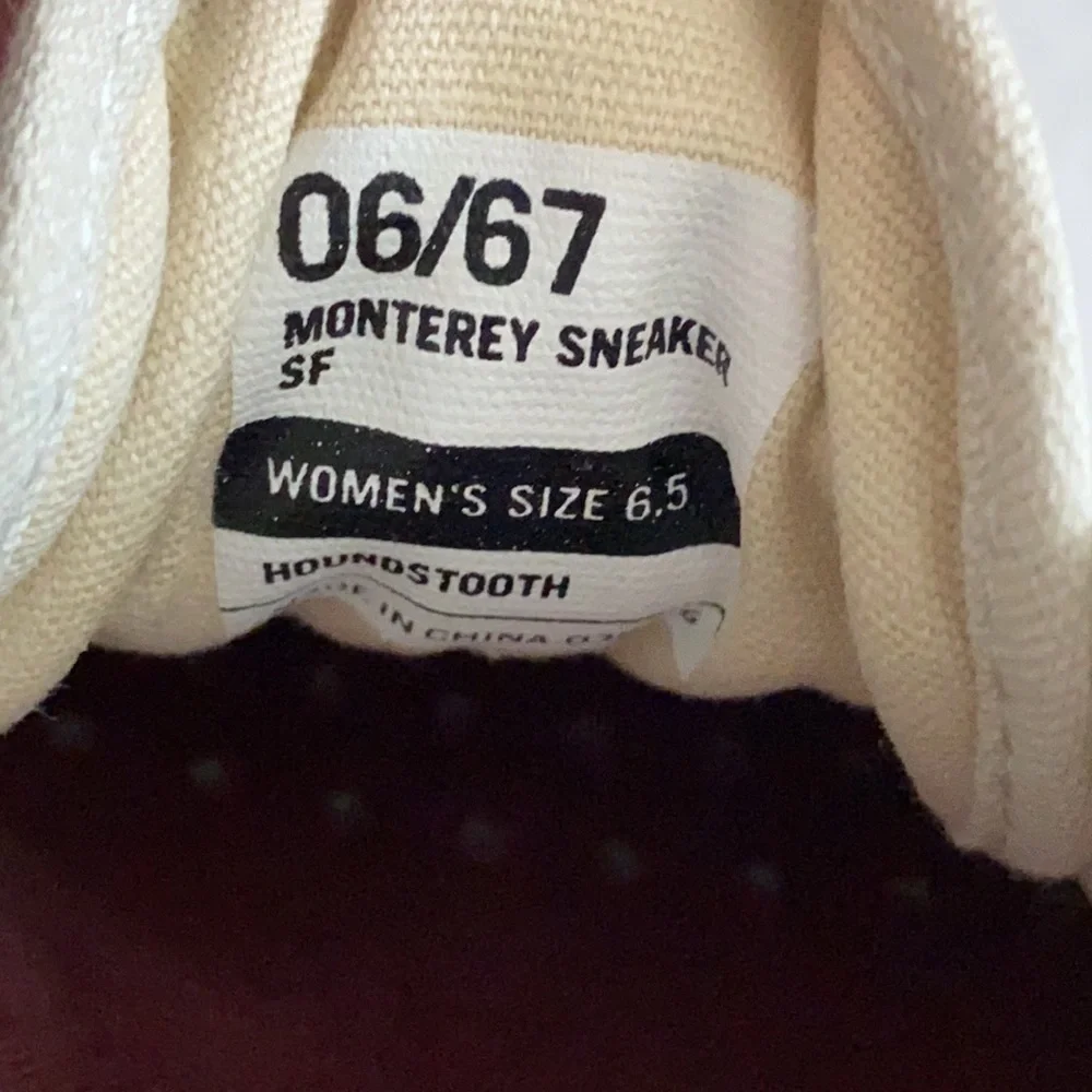 {NWOT} SeaVees for J.Crew | Monterey Houndstooth Sneaker Vegan SF 06/67 (6.5) - Picture 11 of 16
